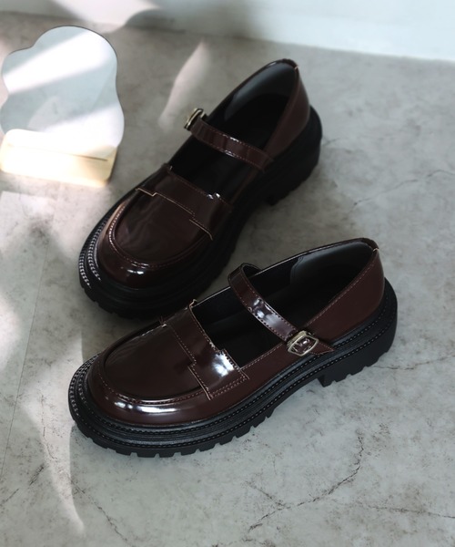 VIVIAN（ヴィヴィアン）の「厚底ストラップデザインマニッシュシューズ ZOZOTOWN+オフィシャルサイト限定商品（ドレスシューズ・レディース・ブラック/ダークブラウン・S/M/L/LL）」の11枚目の写真