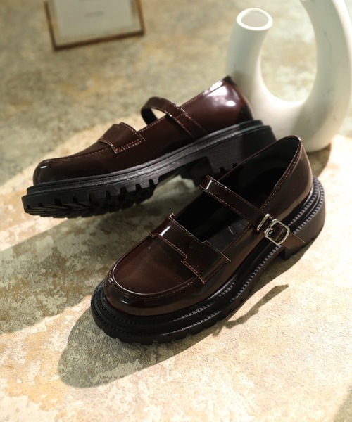 VIVIAN（ヴィヴィアン）の「厚底ストラップデザインマニッシュシューズ ZOZOTOWN+オフィシャルサイト限定商品（ドレスシューズ・レディース・ブラック/ダークブラウン・S/M/L/LL）」の9枚目の写真