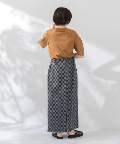 KBF（ケイビーエフ）の「カーブスリーブTシャツ（Tシャツ/カットソー・レディース・ブラック/ブラウン/オフホワイト/ラベンダー・ONE）」の18枚目の写真