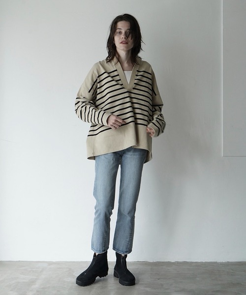 CLANE（クラネ）の「J/W SLIM ANKLE DENIM PANTS（デニムパンツ・レディース・ブラック/ブルー・1/0/2）」の10枚目の写真