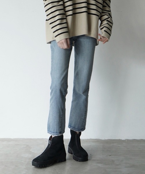 CLANE（クラネ）の「J/W SLIM ANKLE DENIM PANTS（デニムパンツ・レディース・ブラック/ブルー・1/0/2）」の13枚目の写真