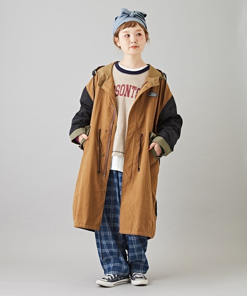 CUBE SUGAR（キューブシュガー）の「無地天竺カットソー長袖クルーネックロングTシャツ（Tシャツ/カットソー・レディース・ホワイト/チャコールグレー/パープル/グレイッシュベージュ・M）」の7枚目の写真