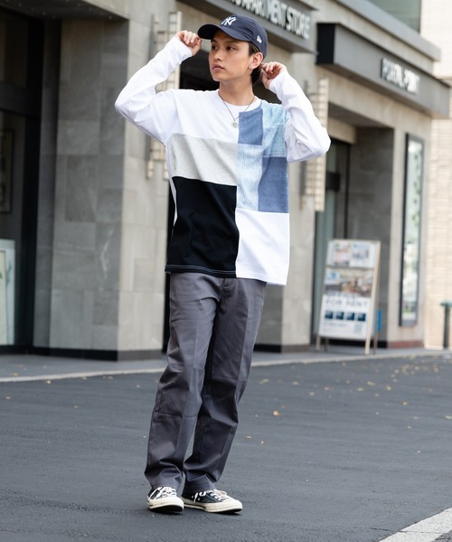 Blue Standard （ブルースタンダード）の「【BLUE STANDARD/ブルースタンダード】ZEROSTAIN ゼロステイン 汗染みの目立ちにくいTシャツ UVカット　撥水性　汚れが付きにくい カラーステッチ 切り替えデザインロンT（Tシャツ/カットソー・メンズ・ホワイト/チャコールグレー/ブラック/オリーブ/その他/ホワイト系その他/ブラック系その他/ダークブルー/ブルー系その他・MEDIUM/LARGE/X-LARGE）」の11枚目の写真