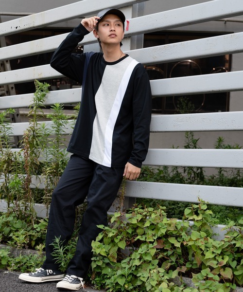 Blue Standard （ブルースタンダード）の「【BLUE STANDARD/ブルースタンダード】ZEROSTAIN ゼロステイン 汗染みの目立ちにくいTシャツ UVカット　撥水性　汚れが付きにくい カラーステッチ 切り替えデザインロンT（Tシャツ/カットソー・メンズ・ホワイト/チャコールグレー/ブラック/オリーブ/その他/ホワイト系その他/ブラック系その他/ダークブルー/ブルー系その他・MEDIUM/LARGE/X-LARGE）」の22枚目の写真