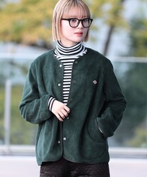 DANTON | DANTON / ノーカラー フリース ジャケット(ブルゾン)