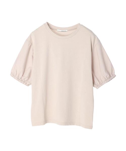 Green　Parks（グリーンパークス）の「・ELENCARE DUE フハクスリーブTシャツ（Tシャツ/カットソー・レディース・ブラック/オフホワイト/ライトベージュ・FREE）」の6枚目の写真