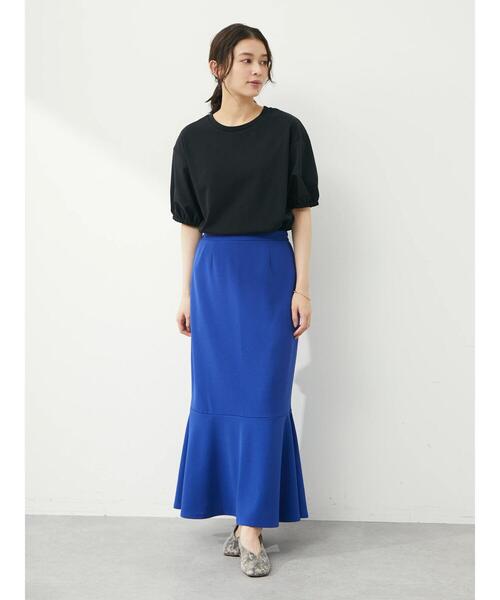 Green　Parks（グリーンパークス）の「・ELENCARE DUE フハクスリーブTシャツ（Tシャツ/カットソー・レディース・ブラック/オフホワイト/ライトベージュ・FREE）」の7枚目の写真