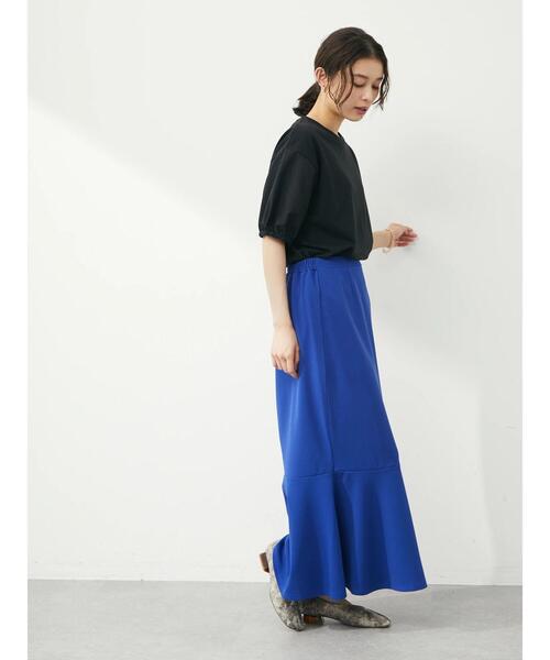 Green　Parks（グリーンパークス）の「・ELENCARE DUE フハクスリーブTシャツ（Tシャツ/カットソー・レディース・ブラック/オフホワイト/ライトベージュ・FREE）」の8枚目の写真