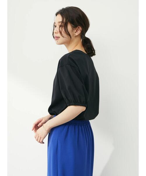 Green　Parks（グリーンパークス）の「・ELENCARE DUE フハクスリーブTシャツ（Tシャツ/カットソー・レディース・ブラック/オフホワイト/ライトベージュ・FREE）」の10枚目の写真