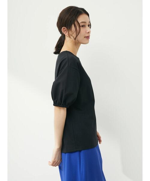 Green　Parks（グリーンパークス）の「・ELENCARE DUE フハクスリーブTシャツ（Tシャツ/カットソー・レディース・ブラック/オフホワイト/ライトベージュ・FREE）」の13枚目の写真