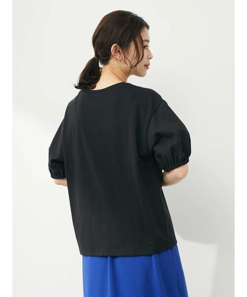 Green　Parks（グリーンパークス）の「・ELENCARE DUE フハクスリーブTシャツ（Tシャツ/カットソー・レディース・ブラック/オフホワイト/ライトベージュ・FREE）」の14枚目の写真