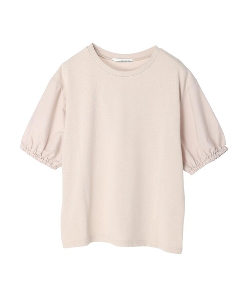 Green　Parks（グリーンパークス）の「・ELENCARE DUE フハクスリーブTシャツ（Tシャツ/カットソー・レディース・ブラック/オフホワイト/ライトベージュ・FREE）」の3枚目の写真