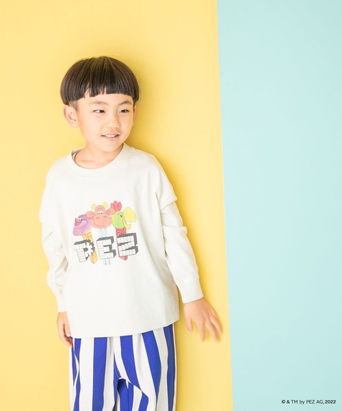 LOWRYS FARM（ローリーズファーム）の「ＦＯＯＤキャラプリントＴシャツ　150779（Tシャツ/カットソー・キッズ・ブルー/ホワイト系その他/ホワイト系その他2・110cm/120cm/130cm/140cm/150cm）」の2枚目の写真