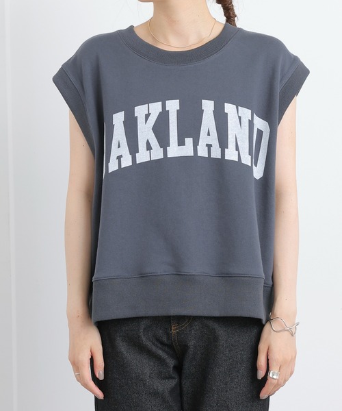 PUAL CE CIN（ピュアルセシン）の「裏毛カレッジロゴベスト（Tシャツ/カットソー・レディース・チャコールグレー/ベージュ・FREE）」の12枚目の写真