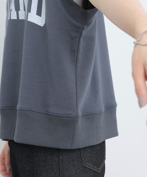 PUAL CE CIN（ピュアルセシン）の「裏毛カレッジロゴベスト（Tシャツ/カットソー・レディース・チャコールグレー/ベージュ・FREE）」の18枚目の写真