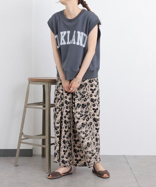 PUAL CE CIN（ピュアルセシン）の「裏毛カレッジロゴベスト（Tシャツ/カットソー・レディース・チャコールグレー/ベージュ・FREE）」の11枚目の写真