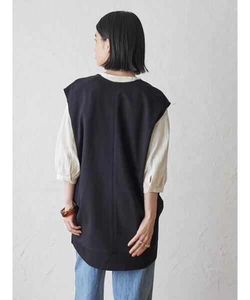 AMERICAN HOLIC（アメリカンホリック）の「ポンチUネックベスト（ベスト・レディース・ブラック/ブラウン・M/L）」の18枚目の写真