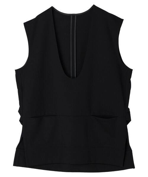 AMERICAN HOLIC（アメリカンホリック）の「ポンチUネックベスト（ベスト・レディース・ブラック/ブラウン・M/L）」の10枚目の写真