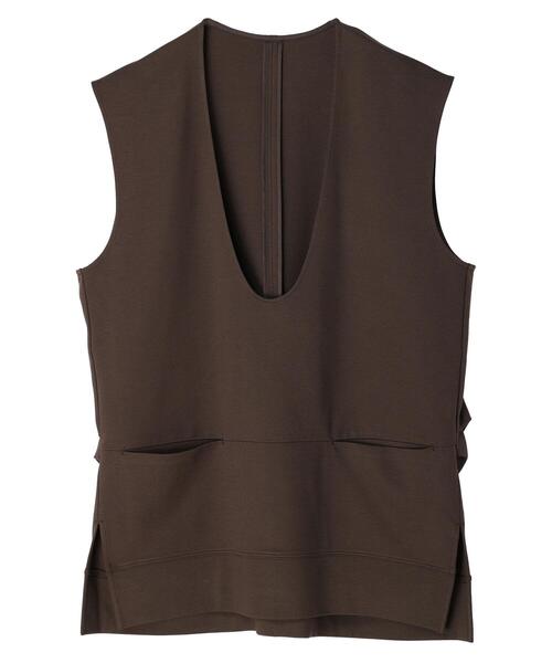 AMERICAN HOLIC（アメリカンホリック）の「ポンチUネックベスト（ベスト・レディース・ブラック/ブラウン・M/L）」の11枚目の写真