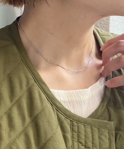 SHENERY（シーナリー）の「【WEB限定】ステンレスボールチェーンネックレス（ネックレス・レディース・シルバー/ゴールド・FREE）」の8枚目の写真
