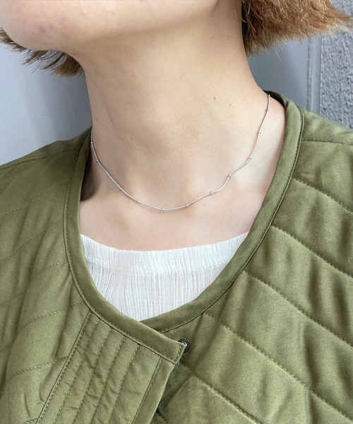 SHENERY（シーナリー）の「【WEB限定】ステンレスボールチェーンネックレス（ネックレス・レディース・シルバー/ゴールド・FREE）」の3枚目の写真