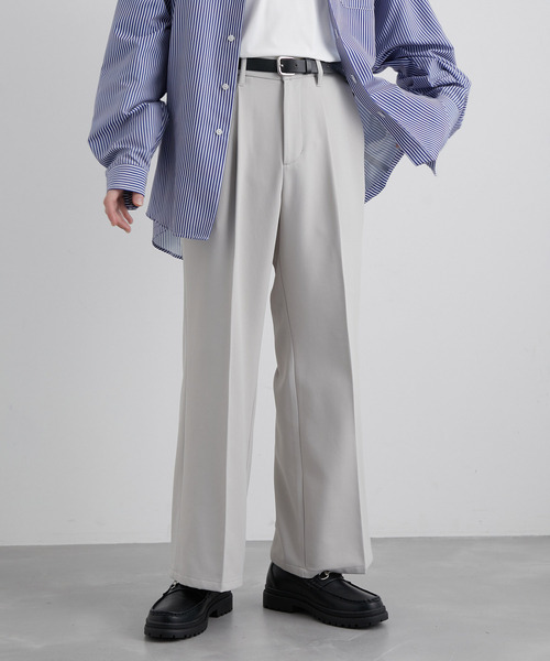 JUNRED（ジュンレッド）の「ウォームツイルワイドフレアパンツ（スラックス・メンズ・ブラック/グリーン/ベージュ系その他・S/M/L）」の21枚目の写真