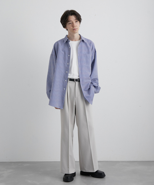 JUNRED（ジュンレッド）の「ウォームツイルワイドフレアパンツ（スラックス・メンズ・ブラック/グリーン/ベージュ系その他・S/M/L）」の15枚目の写真