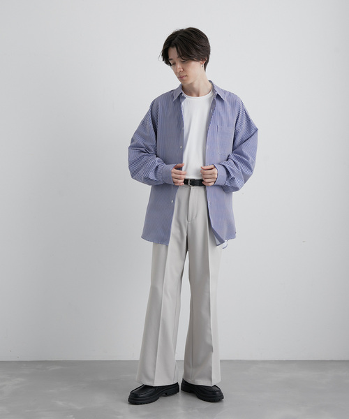 JUNRED（ジュンレッド）の「ウォームツイルワイドフレアパンツ（スラックス・メンズ・ブラック/グリーン/ベージュ系その他・S/M/L）」の14枚目の写真