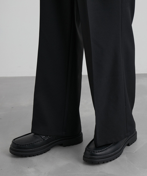 JUNRED（ジュンレッド）の「ウォームツイルワイドフレアパンツ（スラックス・メンズ・ブラック/グリーン/ベージュ系その他・S/M/L）」の5枚目の写真