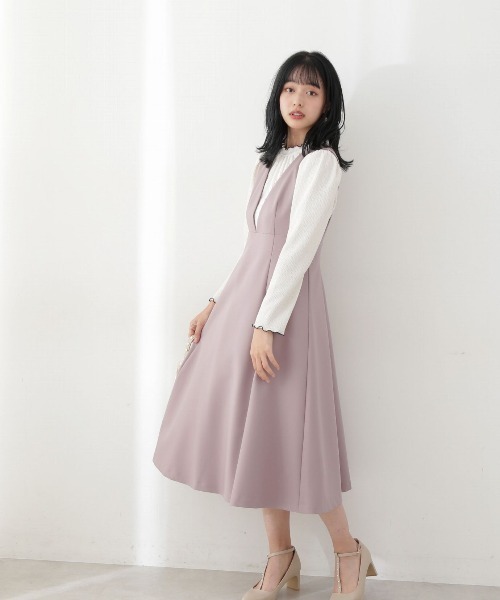 PROPORTION BODY DRESSING（プロポーションボディドレッシング）の「パールジャンスカ / 1212240915（ワンピース・レディース・ブラック/ベージュ・SMALL/MEDIUM）」の7枚目の写真