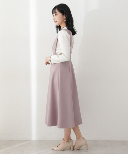 PROPORTION BODY DRESSING（プロポーションボディドレッシング）の「パールジャンスカ / 1212240915（ワンピース・レディース・ブラック/ベージュ・SMALL/MEDIUM）」の3枚目の写真