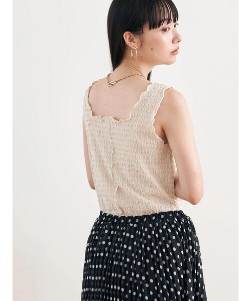 earth music&ecology（アースミュージックアンドエコロジー）の「ジャガードメロータンクトップ（タンクトップ・レディース・ブラック/アイボリー/ミント/ラベンダー・S/M）」の5枚目の写真