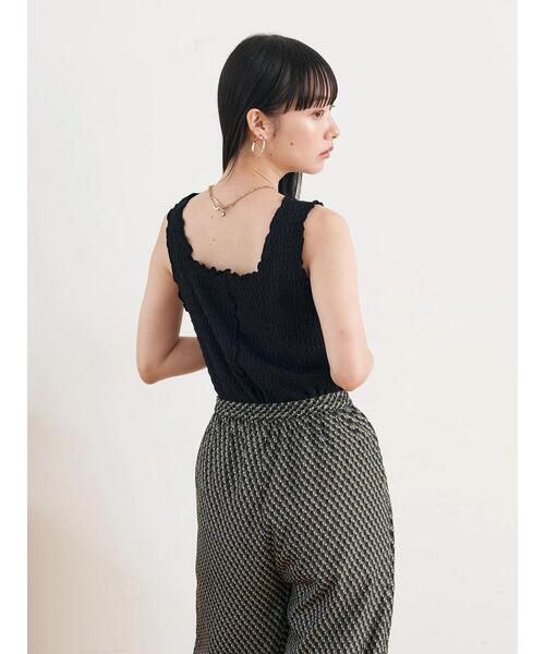 earth music&ecology（アースミュージックアンドエコロジー）の「ジャガードメロータンクトップ（タンクトップ・レディース・ブラック/アイボリー/ミント/ラベンダー・S/M）」の12枚目の写真