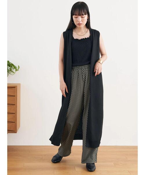 earth music&ecology（アースミュージックアンドエコロジー）の「ジャガードメロータンクトップ（タンクトップ・レディース・ブラック/アイボリー/ミント/ラベンダー・S/M）」の13枚目の写真