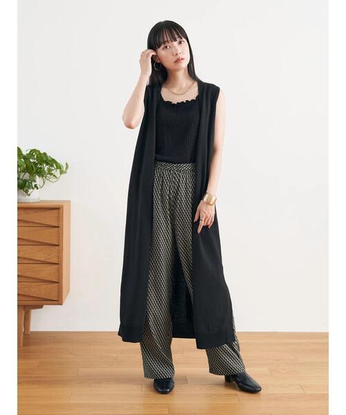 earth music&ecology（アースミュージックアンドエコロジー）の「ジャガードメロータンクトップ（タンクトップ・レディース・ブラック/アイボリー/ミント/ラベンダー・S/M）」の14枚目の写真