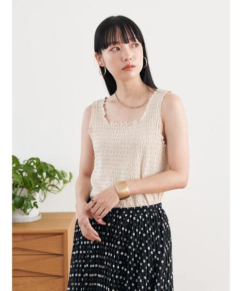 earth music&ecology（アースミュージックアンドエコロジー）の「ジャガードメロータンクトップ（タンクトップ・レディース・ブラック/アイボリー/ミント/ラベンダー・S/M）」の16枚目の写真