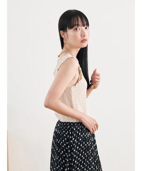 earth music&ecology（アースミュージックアンドエコロジー）の「ジャガードメロータンクトップ（タンクトップ・レディース・ブラック/アイボリー/ミント/ラベンダー・S/M）」の17枚目の写真