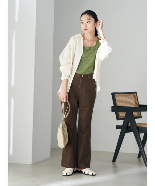 earth music&ecology（アースミュージックアンドエコロジー）の「ジャガードメロータンクトップ（タンクトップ・レディース・ブラック/アイボリー/ミント/ラベンダー・S/M）」の21枚目の写真