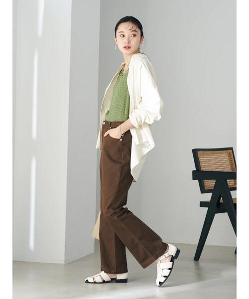 earth music&ecology（アースミュージックアンドエコロジー）の「ジャガードメロータンクトップ（タンクトップ・レディース・ブラック/アイボリー/ミント/ラベンダー・S/M）」の22枚目の写真