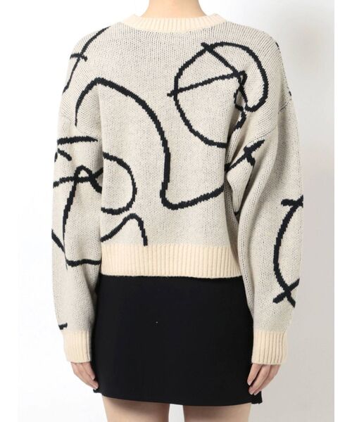 EMODA（エモダ）の「ラインパターンニット（ニット/セーター・レディース・ブラック/ホワイト/ブラウン・FREE）」の13枚目の写真