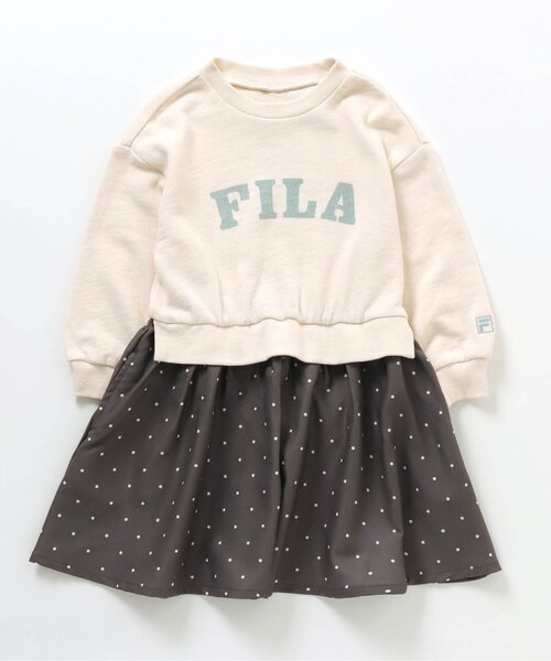 FILA(フィラ)の「WEB限定 FILA ドッキングワンピース(ワンピース・キッズ・ピンク/アイボリー・110/120/140/90/100/130/80)」の5枚目の写真