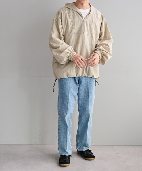 DISCOAT（ディスコート）の「新色追加!!ナイロンアノラックパーカー《WEB限定》（パーカー・レディース・ブラック/グレイッシュベージュ/ネイビー/オフホワイト/ブラウン・FREE）」の6枚目の写真