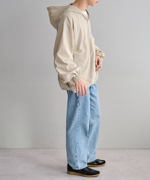 DISCOAT（ディスコート）の「新色追加!!ナイロンアノラックパーカー《WEB限定》（パーカー・レディース・ブラック/グレイッシュベージュ/ネイビー/オフホワイト/ブラウン・FREE）」の9枚目の写真