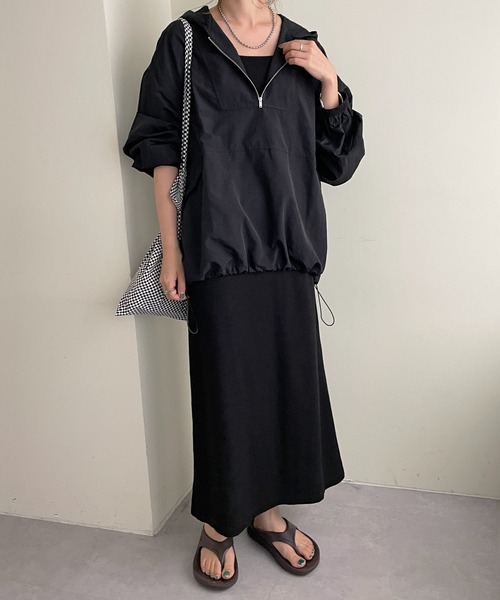 DISCOAT（ディスコート）の「新色追加!!ナイロンアノラックパーカー《WEB限定》（パーカー・レディース・ブラック/グレイッシュベージュ/ネイビー/オフホワイト/ブラウン・FREE）」の19枚目の写真