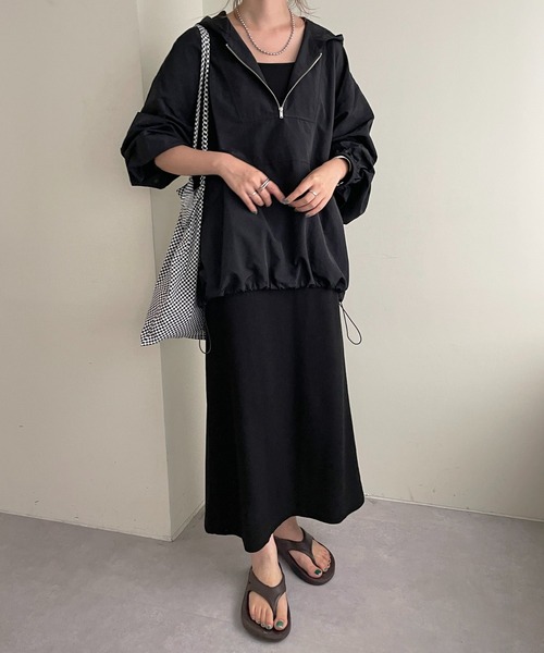 DISCOAT（ディスコート）の「新色追加!!ナイロンアノラックパーカー《WEB限定》（パーカー・レディース・ブラック/グレイッシュベージュ/ネイビー/オフホワイト/ブラウン・FREE）」の20枚目の写真