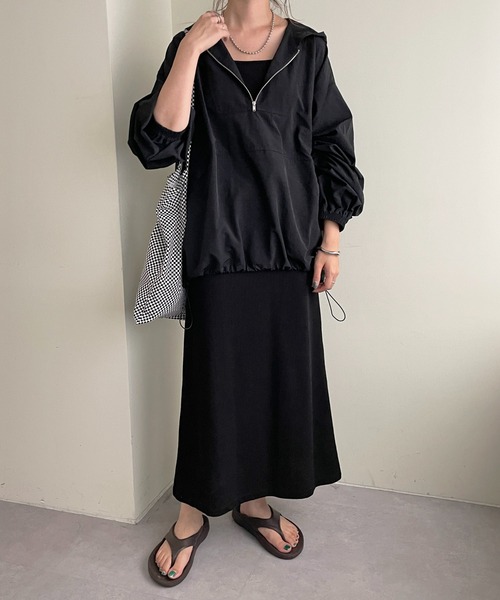 DISCOAT（ディスコート）の「新色追加!!ナイロンアノラックパーカー《WEB限定》（パーカー・レディース・ブラック/グレイッシュベージュ/ネイビー/オフホワイト/ブラウン・FREE）」の21枚目の写真