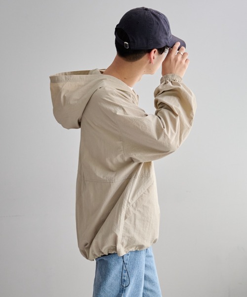 DISCOAT（ディスコート）の「新色追加!!ナイロンアノラックパーカー《WEB限定》（パーカー・レディース・ブラック/グレイッシュベージュ/ネイビー/オフホワイト/ブラウン・FREE）」の14枚目の写真