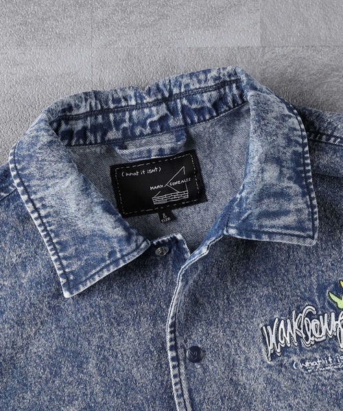 (What it isNt)ART BY MARKGONZALES(ワットイットイズント)の「【(What it isNt)】コーチジャケット(デニムジャケット・メンズ・ダークインディゴブルー・M/L/XL)」の7枚目の写真