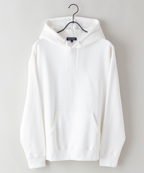 Blue Standard (ブルースタンダード)の「【BLUE STANDARD/ブルースタンダード】11oz 裏起毛 プルオーバーパーカー フーディー ビッグシルエット(パーカー・メンズ・ネイビー/ホワイト/ブラック/杢グレー/ダークグリーン・SMALL/MEDIUM/LARGE/X-LARGE)」の13枚目の写真