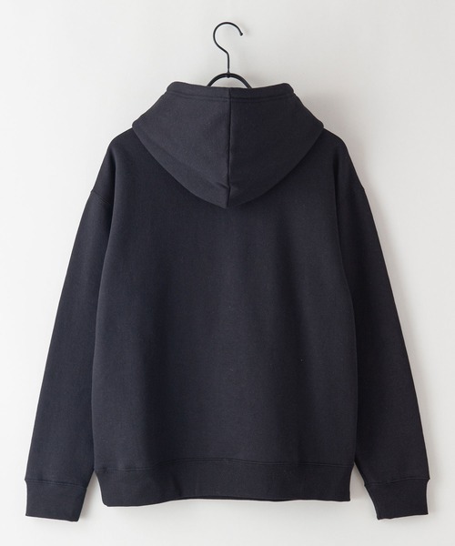 Blue Standard (ブルースタンダード)の「【BLUE STANDARD/ブルースタンダード】11oz 裏起毛 プルオーバーパーカー フーディー ビッグシルエット(パーカー・メンズ・ネイビー/ホワイト/ブラック/杢グレー/ダークグリーン・SMALL/MEDIUM/LARGE/X-LARGE)」の9枚目の写真